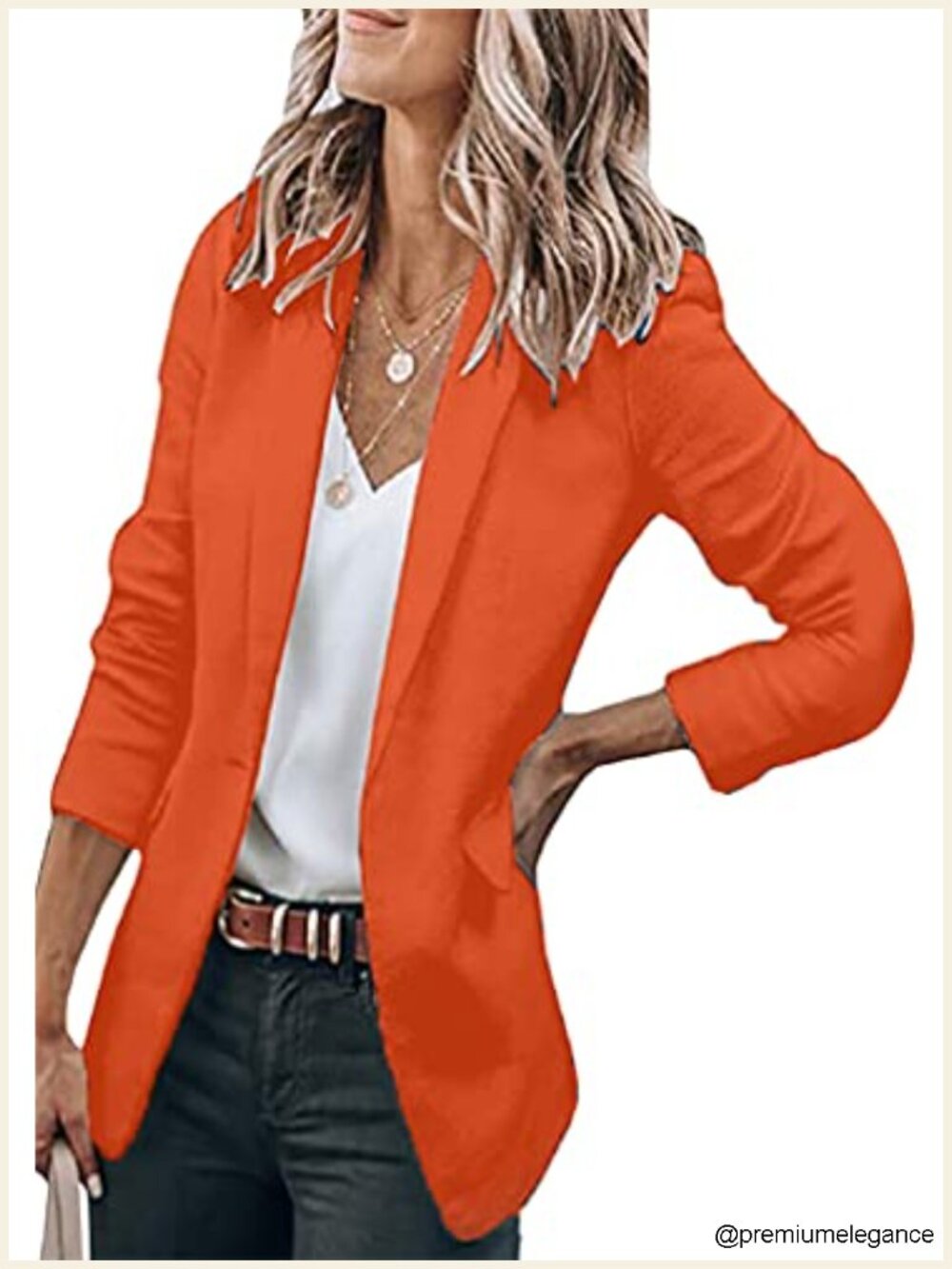 Women's Long Sleeve Solid Blazer Notched Collar Flap Pocket Lightweight Office